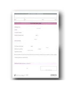 II-8/E PUTNI NALOG I RAČUN; List, 17 x 24 cm