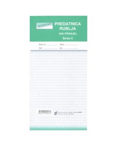 III-22 PREDATNICA ZA PRAONICU; Blok 2 x 50 listova, 10,5 x 21 cm