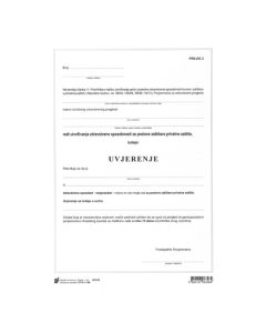 III-1-10/B UVJERENJE O ZDRAVSTVENOJ SPOSOBNOSTI ZAŠTITARA; List, 21 x 29,7 cm