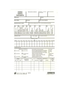 III-1-24 ZUBNA KARTA; Karton, 14,8 x 21 cm