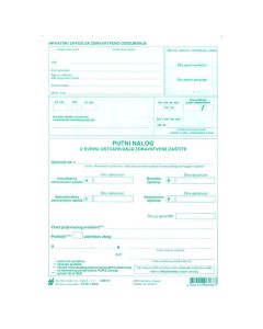 III-1-26/A PUTNI NALOG /VIŠE PUTOVANJA; Arak, 14,8 x 21 cm