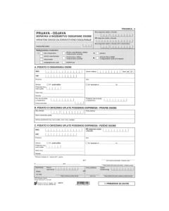 III-1-71 PRIJAVA-ODJAVA BORAVKA U INOZEMSTVU (TISKANICA 4); Komplet 2 lista, 21 x 29,7 cm