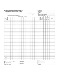 III-8-30 IZVJEŠĆE O MJESEČNOM IZVRŠENOM RADU U PRIMARNOJ ZDRAVSTVENOJ ZAŠTITI; Blok 30 listova, 28 x 29,7 cm