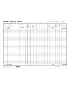 III-8-31 DNEVNO IZVJEŠĆE U PRIMARNOJ ZDRAVSTVENOJ ZAŠTITI; Blok 30 listova, 42 x 29,7 cm
