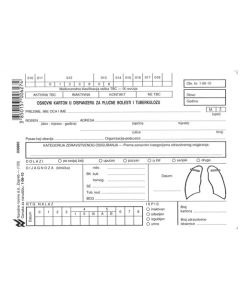 1-06-10 OSNOVNI KARTON U ANTITUBERKULOZNOM DISPANZERU; Kartica, 14,8 x 10,5 cm