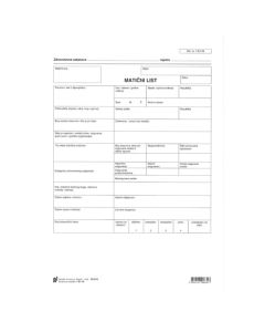 1-21-10 MATIČNI LIST I POVIJEST BOLESTI (1 - 21 - 11); Arak, 21 x 29,7 cm, 2 x presavijen