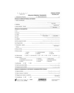 JZ-POB PRIJAVA PREKIDA TRUDNOĆE (Obrazac JZ - POB); List, 14,8 x 21 cm