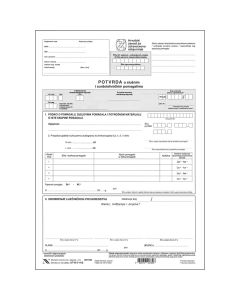 III-5-11/E POTVRDA O SLUŠNIM ISURDOTEH.POMAGALIMA; List, 21 x 29,7 cm