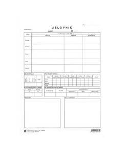 V-3-1 JELOVNIK; Blok 80 listova, 21 x 29,7 cm