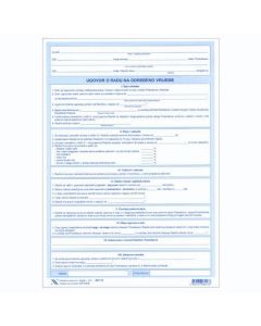 V-4-2 UGOVOR O RADU NA ODREĐENO VRIJEME; Komplet 3 lista, 21 x 29,7 cm