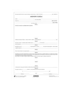 V-4-10/NCR UGOVOR O DJELU; Komplet 4 lista, 21 x 29,7 cm