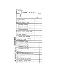 V-12-24 OBRAČUN PLAĆE (ISPLATNA VREĆICA); Vrećica, 12 x 20 x 0,7 cm