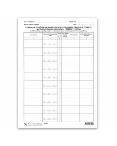 UT V-12-73 EVIDENCIJA O FIZIČKIM OSOBAMA KOJE KOD POSLODAVCA OBAVLJAJU POSLOVE NA TEMELJU DRUGIH UGOVORA ILI POSEBNIH PROPISA; List, 21 x 29,7 cm