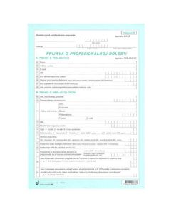 PB PRIJAVA PROFESIONALNE BOLESTI (Obrazac PB); Arak, 21 x 29,7 cm
