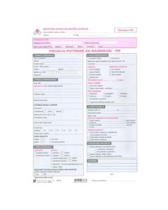 PR PRIJAVA POTREBE ZA RADNIKOM; Set 2 lista, 21 x 29,7 cm