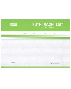 VI-24 PUTNI RADNI LIST ZA AUTOBUS; Blok 2 x 50 listova, 29,7 x 21 cm