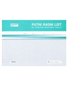 VI-26/NCR PUTNI RADNI LIST ZA TERETNO MOTORNO VOZILO; Blok 2 x 50 listova, 29,7 x 21 cm