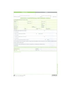 VI-37/NCR UGOVOR O KUPOPRODAJI MOTORNOG VOZILA; Komplet 3 lista, 21 x 29,7 cm