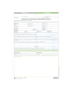 VI-37/D-NCR UGOVOR O DAROVANJU MOTORNOG VOZILA; Komplet 3 lista, 21 x 29,7 cm