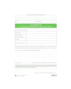 VI-43/A UVJERENJE O ZDRAVSTVENOJ SPOSOBNOSTI VOZAČA; List, 21 x 29,7 cm