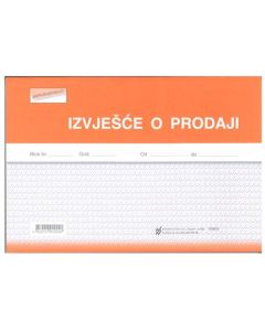 VII-18 IZVJEŠĆE O PRODAJI; Blok 100 listova, 21 x 14,8 cm