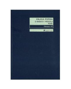 VII-50 KNJIGA POPISA O NABAVI I PRODAJI ROBE (Obrazac KP); Knjiga 208 stranica, 21 x 29,7 cm