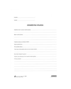 VIII-5 GRAĐEVNA KNJIGA (OMOTNI ARAK); Arak, 21 x 29,7 cm