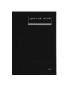 VIII-10/A-NCR-MK GRAĐEVINSKI DNEVNIK (MEKI UVEZ); Knjiga, 2 x 50 listova, 21 x 29,7 cm