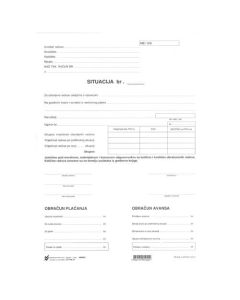 VIII-11 SITUACIJA ZA IZVRŠENE RADOVE; Arak, 21 x 29,7 cm