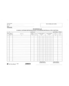 IX-222 KNJIGA NABAVE I UPOTREBE REPRODKCIJSKOG MATERIJALA I OPREME; Karton, 29,7 x 21 cm