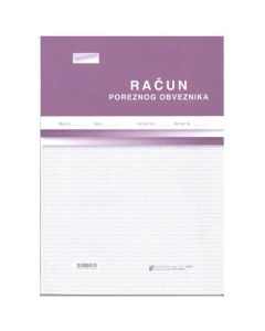 IX-348/NCR RAČUN POREZNOG OBVEZNIKA (BEZGOTOVINSKI); Blok 3 x 25 listova, 21 x 29,7 cm