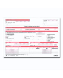 IX-209 Prijava prometa nekretnina; arak; 29,7x21 cm