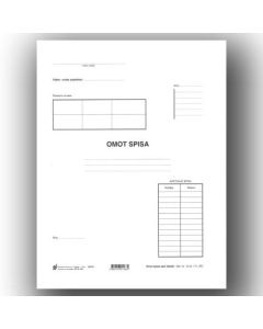 X-102 OMOT SPISA S POPISOM PISMENA; Arak, 25 x 32 cm
