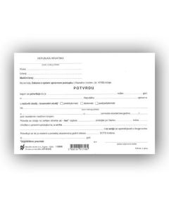 XI-9-5 POTVRDA O UPISU NA FAKULTET; List, 17,6 x 12,5 cm