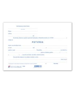 XI-10-12 POTVRDA O UPISU I REDOVITOM POLASKU ŠKOLE(SREDNJA ŠKOLA); List, 21 x 14,8 cm