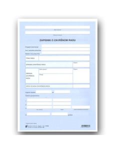 XI-4-140 ZAPISNIK O ZAVRŠNOM RADU; List, 21 x 29,7 cm