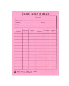 XI-11-4 ČLANSKI KARTON KNJIŽICE; Karton, 10,5 x 14,8 cm