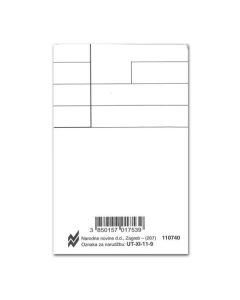 XI-11-9 KNJIŽNI LISTIĆ; Karton, 6,2 x 10 cm