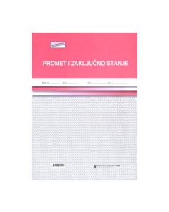 XII-7 PROMET I ZAKLJUČNO STANJE - KNJIGA ŠANKA; Blok 100 listova, 21 x 29,7 cm