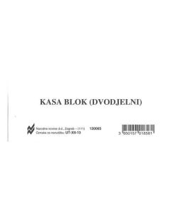 XII-13 KASA BLOK (DVODJELNI); Blok 100 listova, 10 x 5 cm