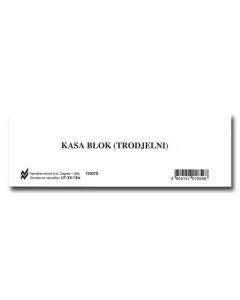 XII-13/A KASA BLOK (TRODJELNI); Blok 100 listova, 15 x 5 cm