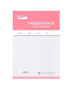 XII-19/NCR TREBOVANJE (ZAHTJEVNICA); Blok 3 x 50 listova, 14,8 x 21 cm