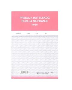 XII-35 PREDAJA HOTELSKOG RUBLJA NA PRANJE; Blok 3 x 50 listova, 14,8 x 21 cm
