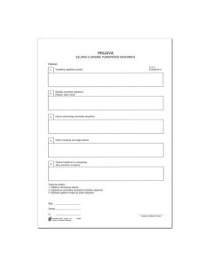 XII-52 PRIJAVA ZA UPIS U UPISNIK TURISTIČKIH ZAJEDNICA; List, 21 x 29,7 cm