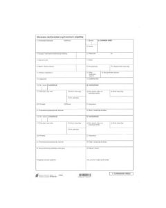 XIII-135 SKRAĆENA DEKLARACIJA ZA PRIVREMENI SMJEŠTAJ; Set 2 lista, 21 x 29,7 cm