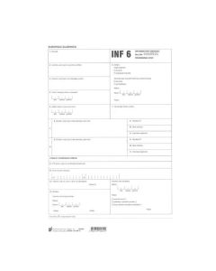 XIII-151 INF6 INFORMATIVNI OBRAZAC - PRIVREMENI UVOZ INF6; List, 21 x 29,7 cm
