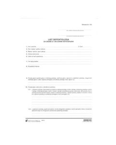 XVI-118 LIST EDUKACIJSKOG REHABILITATORA ZA OSOBE S TJELESNIM OŠTEĆENJEM (Obrazac 13D) Komplet 2 arka, 21 x 29,7 cm