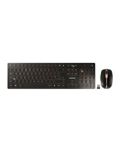 Cherry DW 9100 Slim bežična/BT tipkovnica + miš, AES-128 enkripcija, crna