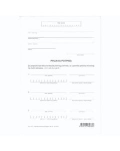 102 KARTON DEPONIRANIH POTPISA Karton, 14,5 x 21 cm