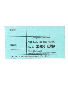 330-6 PASICA ZA 200 KUNA; Ovitak od 100 komada, Unutrašnje mjere 83 x 46 mm